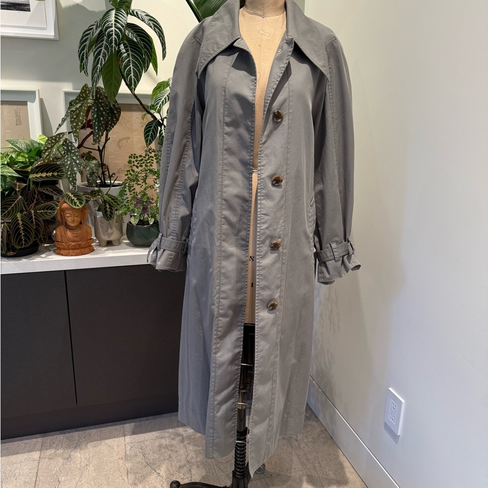 Gray Long Trench Coat